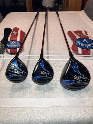 Callaway XR16 10.5˚ Driver, 15˚ 3 & 18˚ 5 Wood Set Reg Flex RH Head Cover - Image 1 of 4