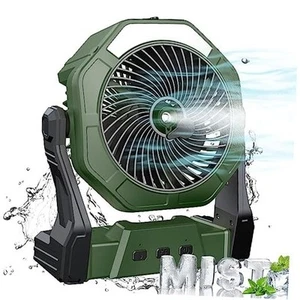 Portable Misting Fan, Outdoor Fans for Patios with Water Mist, 10000mAh - Picture 1 of 7