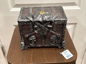 Decorazione acquario pesci TOP FIN nuova con etichetta grande scrigno del tesoro pirata NUOVO 7,5”x6”x5” - Foto 1 di 8