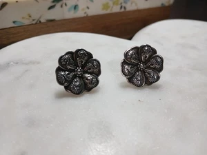 Vintage Sterling Silber 925 Boho Blume Ohrstecker gestempelt 925 - Bild 1 von 3