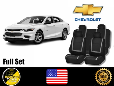 Juego completo de fundas de asiento para todas las líneas grises Chevrolet ajuste transpirable de alta calidad Foto 1 de 4