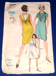 VOGUE SEWING PATTERN 6482 1960s A LINE DRESS SIZE 18 38" BUST - Picture 1 of 2