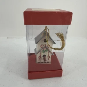 Lenox Home For The Holidays Winter Greetings Birdhouse Ornament Cardinal - Picture 1 of 11