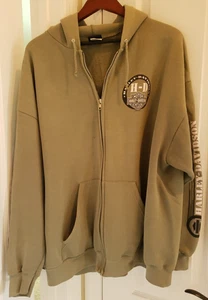 Harley Davidson Full Zip grau Ton Kapuzen Sweatshirt XL tolle Grafik - Bild 1 von 11
