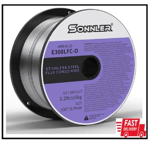 E308LFC-O .035-Filo di Saldatura con Nucleo a Flusso in Acciaio Inox di Diametro, 0,9Mm 2 Libbre Acciaio - Foto 1 di 2