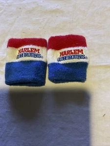 Harlem Globetrotters red, white & blue wrist/sweat bands stretch cotton & nylon - Bild 1 von 3