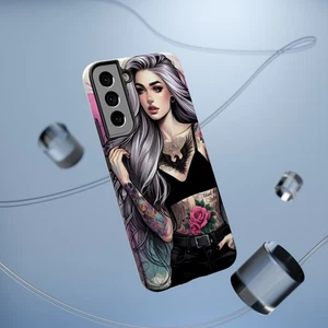 Stylish Impact-Resistant Phone Case - Tattoo Art Design, Protective Cover, [...] - Picture 1 of 58