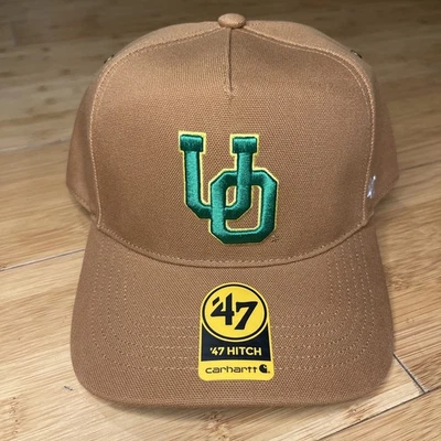 Boné chapéu Snapback ajuste logotipo retrô Oregon Ducks '47 Hitch x Carhartt marrom UO - Imagem 1 de 4
