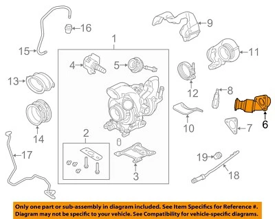 Componentes turbocompresor Ford OEM 11-14 F-250 Super Duty - tubo de escape BC3Z9G437B Foto 1 de 2