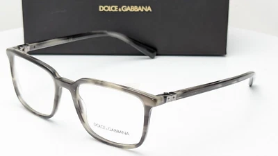 Dolce & Gabbana DG3304 3199 Striped Grey Rectangle Mens Eyeglasses 54mm - Image 1 of 4