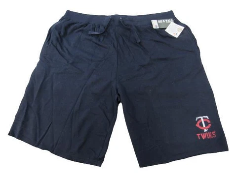 New Minnesota Twins Mens Size 4XL-Tall Majestic Navy Lounge Shorts Cover