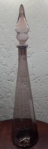 ⭐️Guildcraft Italy⭐️ Amethyst Empoli Glass Decanter Genie Bottle MCM Retro 24” - Picture 1 of 19