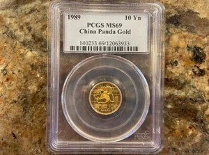 1989 1/10 Oz 10 Yuan China Gold Panda Coin Large Date MS 69 - Picture 1 of 2