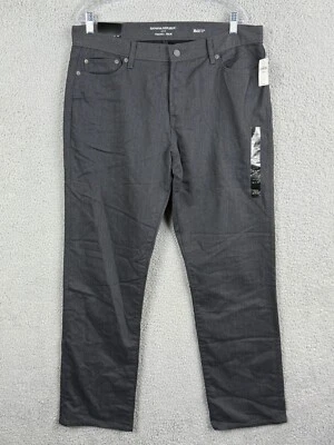 Banana Republic Travel Jean Hombre 36x32 Gris Slim Fit tiro medio Algodón Bolsillos Foto 1 de 4