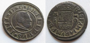 Zaldi2010 - Felipe IV, 16 Maravedis from 1663, Madrid. 3.92 grams/26.5 mm - Picture 1 of 1
