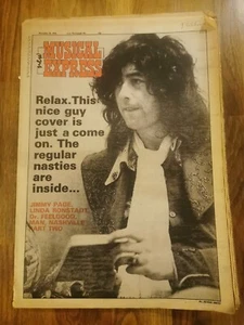 NME Music Newspaper November 20th 1976 Led Zeppelin Jimmy Page Cover  - Picture 1 of 1