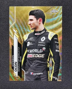 2020 Topps Chrome Formula 1 F1 Esteban Ocon #183 Gold Wave Refractor /50 - Picture 1 of 7