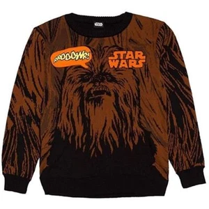 New Star Wars Boy's Chewbacca Sound Affect Graphic Sweatshirt Brown Black Size S - Picture 1 of 6