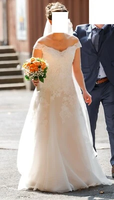 Hochzeitskleid Très Chic TC9232 A-Linie Gr. 36 Ivory/Blush - Bild 1 von 4