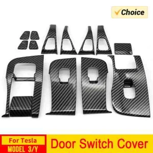 Hot For Tesla Model 3 Model Y Car Window Control Panel Button Decor Sticker New - Picture 1 of 16