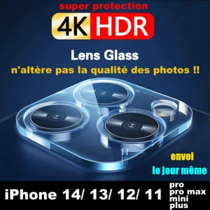 Verre Appareil Photo iPhone 16 15 14 13 12 Pro MAX Film Camera Vitre Protection - Photo 1 sur 6