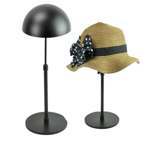 Black Metal Adjustable Hat Display Stand Holder Rack General MJ-68 - Picture 1 of 4