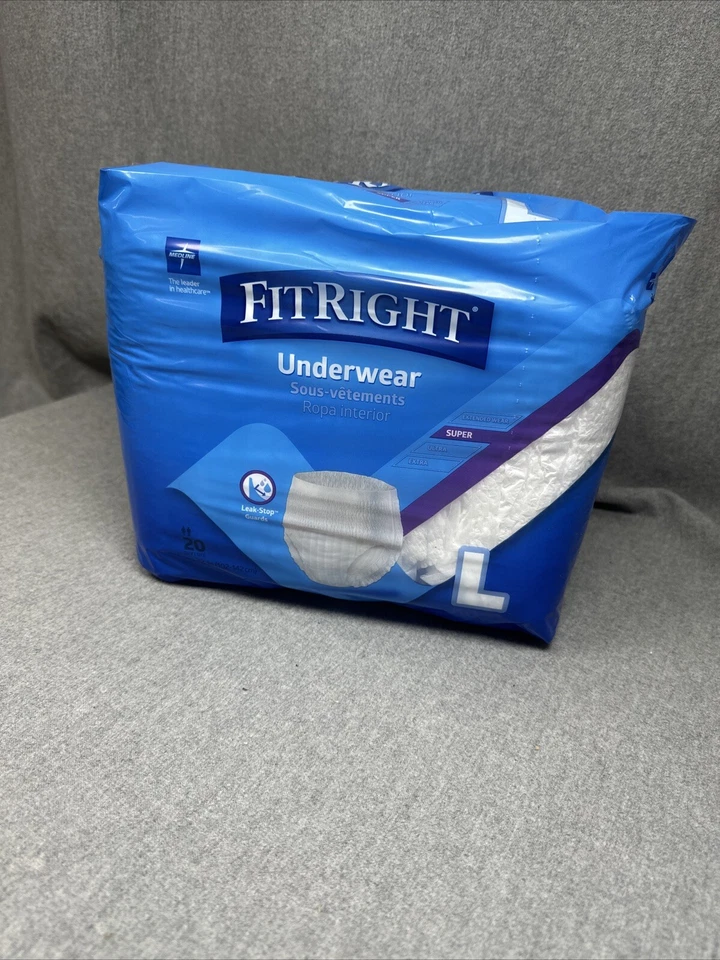 Medline Fitright Super Adulto Ropa Interior Pull-Up Talla Grande Paquete de 20 Foto 1 de 1