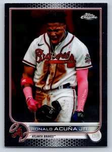 2022 Topps Chrome #165 Ronald Acuña Jr. Atlanta Braves Baseball Card - Picture 1 of 2
