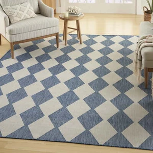 Indoor/Outdoor Navy Blue 6' x 9' Area Rug (6x9) - Picture 1 of 8