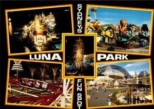 Luna Park Sydney Postcard. Australia Multi View Vintage 80s? Old Aerial View - Picture 1 of 2