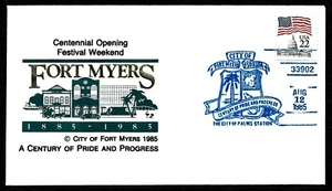 USA, SCOTT #2115, FORT MYERS CITY CENTENNIAL OPENING FESTIVAL WEEKEND 1985 COVER - Picture 1 of 1