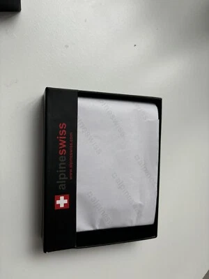 Alpine Swiss Men's Black Leather Wallet Bifold With 8 Card Slots and 2 ID Holder - Image 1 of 4