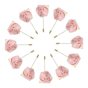 24 Pcs Groom Boutonnieres Rose Boutonnieres Pins Pink - Picture 1 of 5