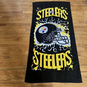 Vtg Pittsburgh Steelers Beach Towel 58"×28" NFL Football 1996 NFLP Official - Picture 1 of 11