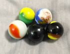 Vintage x5 Old Marbles Different Colors