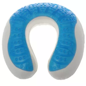 Almohada para cuello de viaje de espuma viscoelástica con gel refrigerante - Imagen 1 de 9