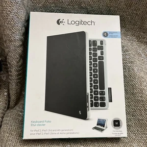 Logitech 920-008521 Keyboard Folio Case Black New!!! iPad 2, iPad 3rd & 4th Gen - Picture 1 of 9