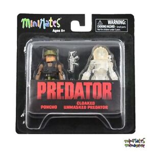 Predator Minimates Series 4 Poncho & Cloaked Unmasked Predator