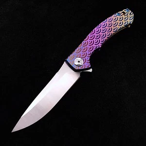Zero Tolerance ZT 0450 Plain Edge Folder J Wave Ano. Ti screws zt450 BWL - Picture 1 of 11