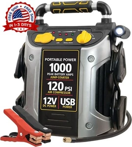 Arrancador De Carro Portatil Bateria Auxiliar Para Auto Cargador Recargables NEW - Picture 1 of 7