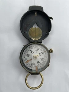 WWI VINTAGE US ENGINEER CORPS BRASS COMPASS CRUCHON & EMONS CA 1918 - Picture 1 of 14