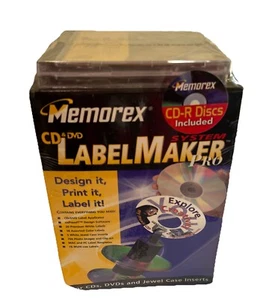 Label Maker Pro Memorex - CD & DVD Design System Mac/PC 2000 VERSIEGELT - Bild 1 von 5