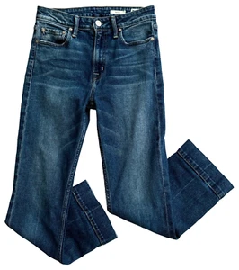 NOEND Denim Kick Flare Jeans Womens 27 Blue USA Made Stretch Mid Rise - Picture 1 of 12