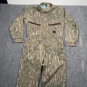 Vintage Liberty Realtree Camo Coveralls Mens Medium Hunting Outdoors Made In USA - Picture 1 of 12