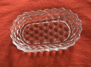 Vintage Crystal Glass Candy / Trinket Dish Oblong - Picture 1 of 2