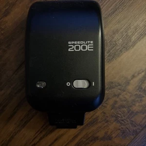 Canon Speedlite 200E Shoe Mount Flash for Canon Cameras Working  -Used - Picture 1 of 5