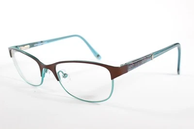 Anna Sui Eyeglasses AS 218 Women Brown Full Rim Metal Eyewear Glasses Frames - Imagem 1 de 4
