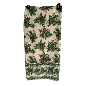 APRIL CORNELL Stechpalme Ecru Weihnachten Urlaub Tischdecke, 52x52 - Bild 1 von 5