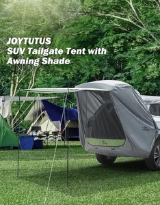 SUV Tailgate Tent with Awning Shade, Car Roof Canopy and Poles, Water Resistant - Picture 1 of 7