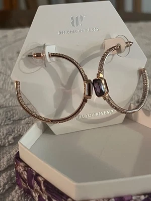 Pendientes Bomb Party Febrero ER 91511 Amatista Chapado en Oro Rosa Foto 1 de 4